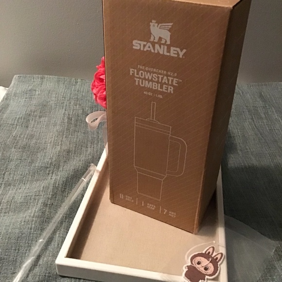 Stanley Light Blue Tumbler with Labubu Monogram Designer inspired .Brand New. - Picture 4 of 5